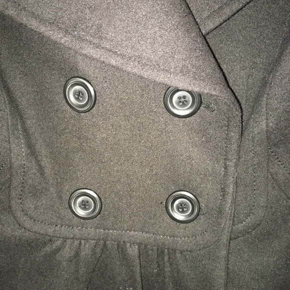 BCBGENERATION Long Black Pleated Peacoat Size M - Picture 4 of 6